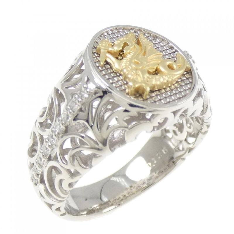 Nhẫn kim cương PT950/K18YG hình rồng 0.126CT 666658