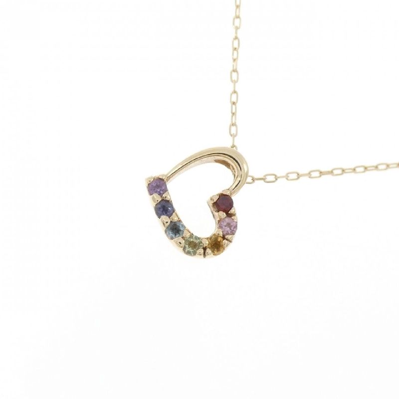 K10YG Mặt Dây Chuyền Hình Trái Tim Đá Màu - Hàng hiệu Chính Hãng 861527