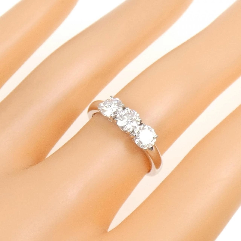 Nhẫn kim cương ba viên PT900 0.954CT D SI1 VG - Hàng hiệu Authentic 874089
