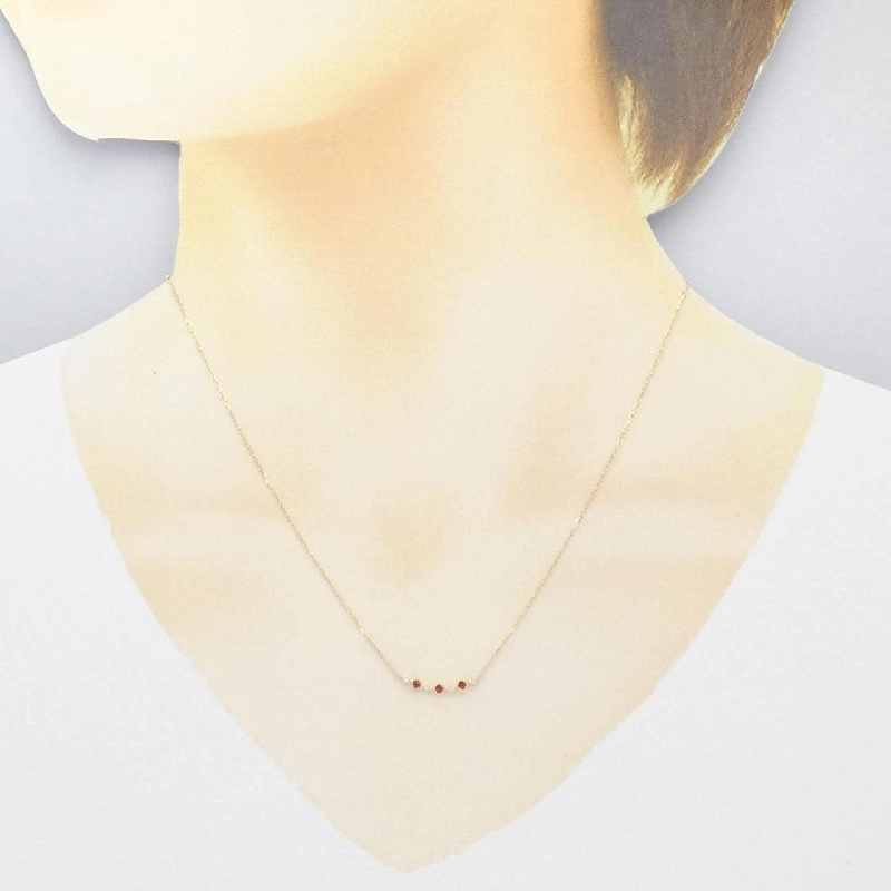 K18YG Spinel Necklace - Hàng hiệu Authentic 863508