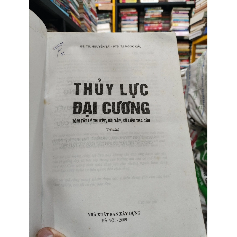 Thủy Lực Đại Cương - GS.TS Nguyễn Tài - PTS. Tạ Ngọc Cầu 996286