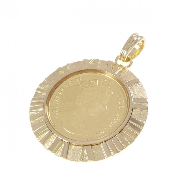 K18YG(枠) Đồng xu Mặt dây chuyền - Hàng hiệu Chính hãng 864565