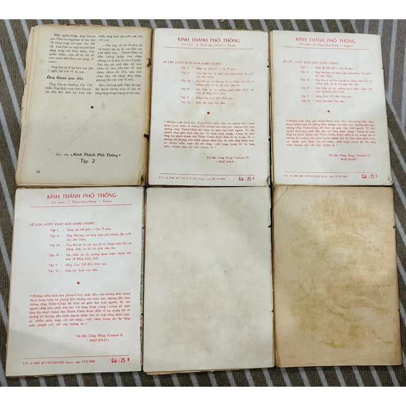 KINH THÁNH PHỔ THÔNG  Full 6 tập Sách hay in năm 1968   599387