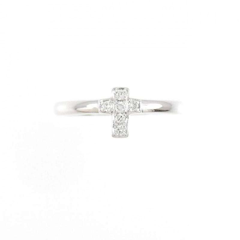 Nhẫn kim cương K18WG chéo 0.05CT - Hàng hiệu chính hãng 856147