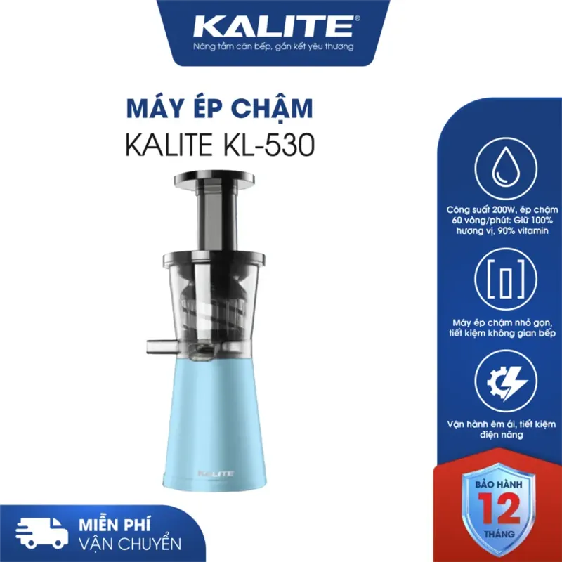 Máy ép chậm KALITE KL-530 – Ép kiệt bã, vận hành êm ái, thiết kế nhỏ gọn 593881
