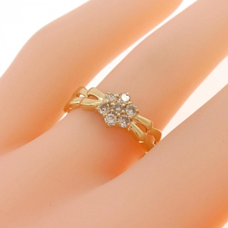 Nhẫn kim cương hoa K18YG 0.30CT 669130