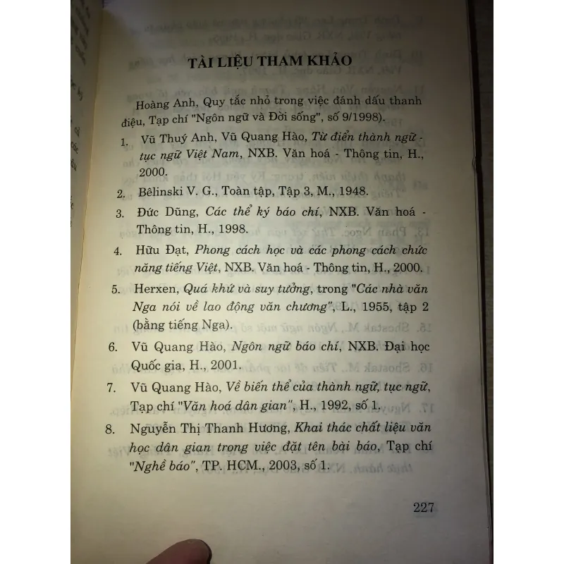 Một số vấn đề sử dụng ngôn từ trên báo chí 970617