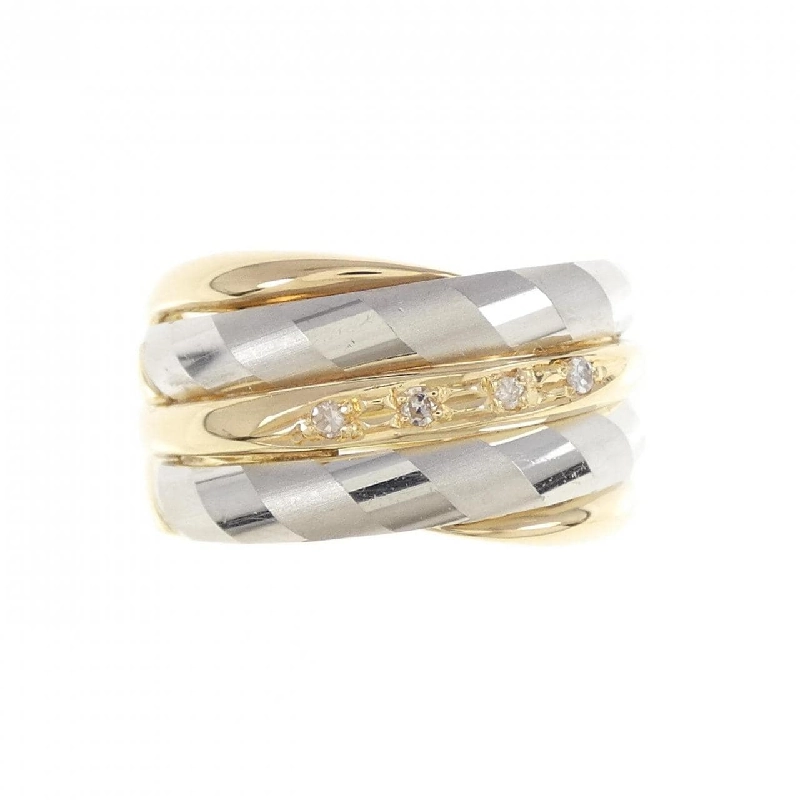 Nhẫn kim cương K18YG/PT 671554