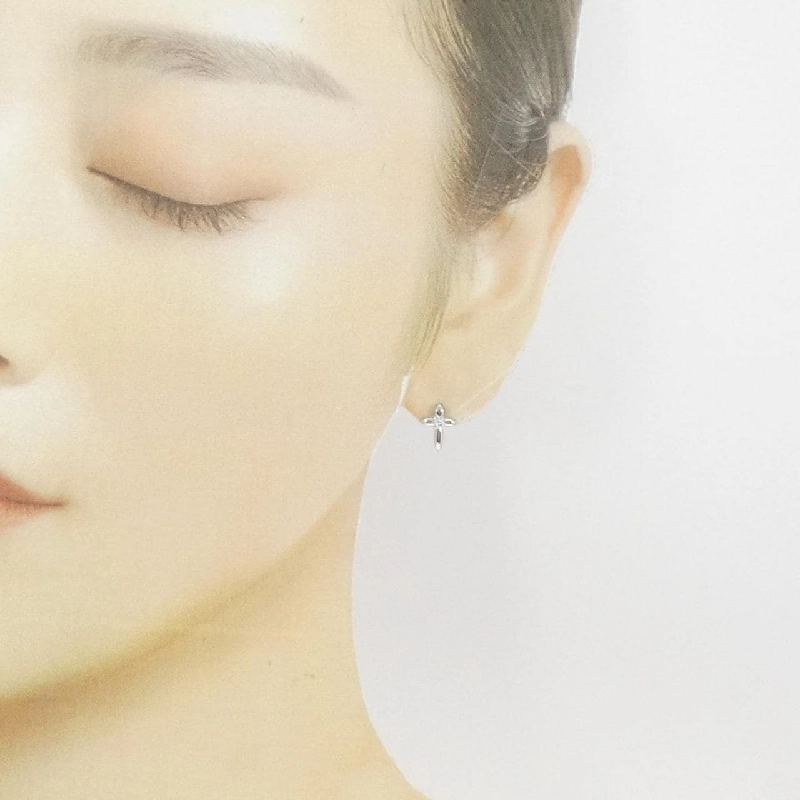 PT850 Bông tai kim cương chéo 0.08CT - Hàng hiệu Authentic 867984