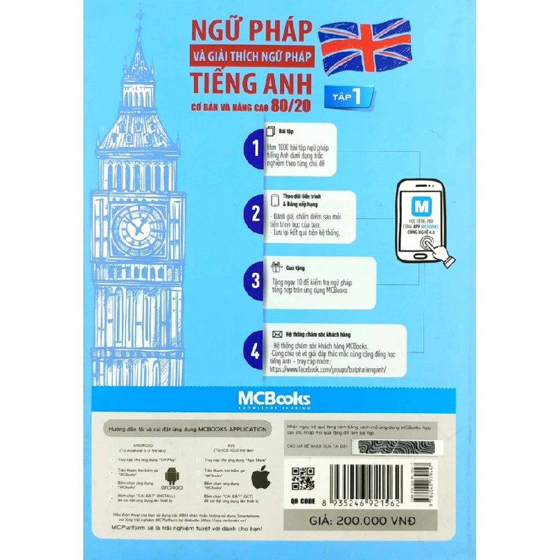 Ngữ Pháp Và Giải Thích Ngữ Pháp Tiếng Anh Cơ Bản Và Nâng Cao - Tập 1 - Vũ Thị Mai Phương 187149