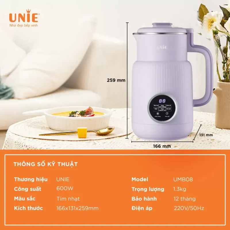 ⚡ UMB08 – Xay nấu tự động, 5 chức năng đa năng trong 1! 729225