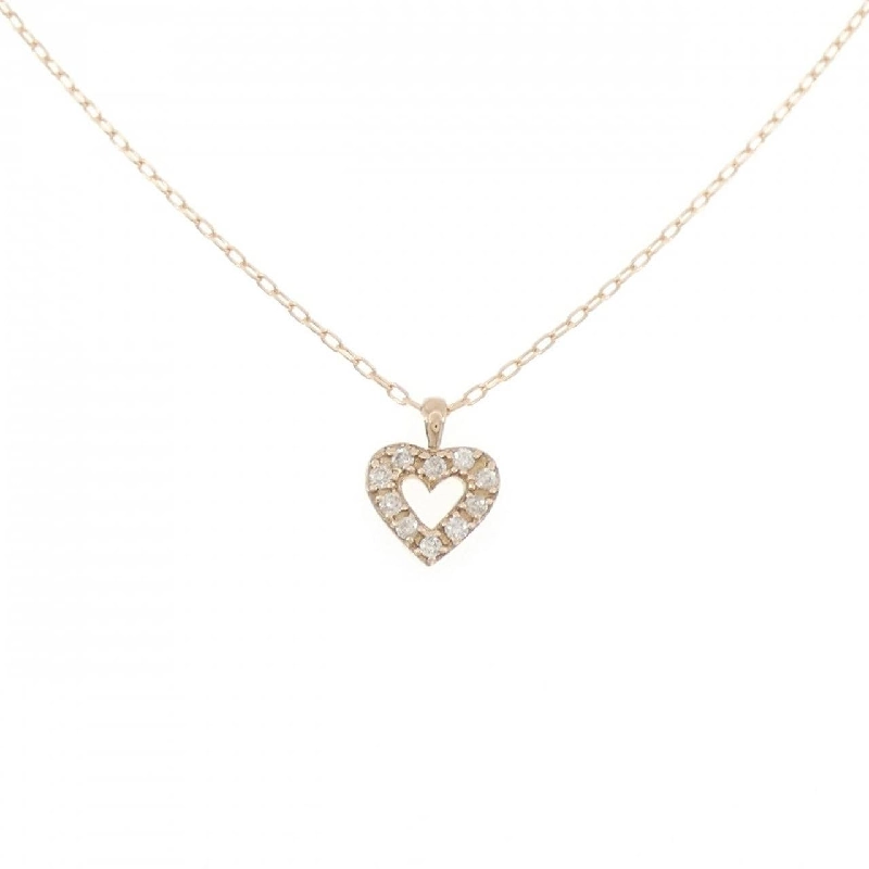 K18PG Dây chuyền trái tim kim cương 0.10CT - Hàng hiệu Chính hãng 860258