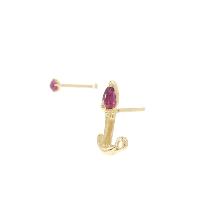 K18YG Đá tổng hợp Bông tai - Hàng hiệu Chính hãng 870729