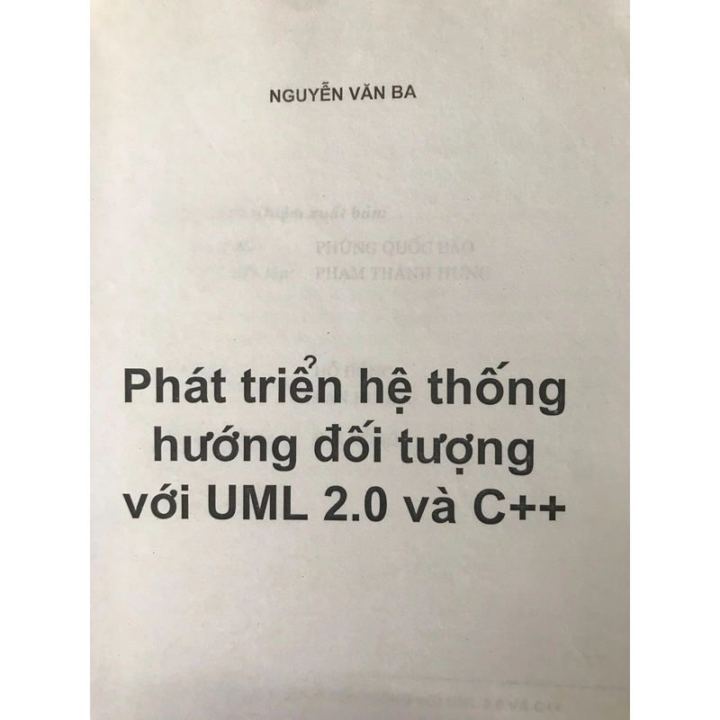 PHÁT TRIỂN HỆ THỐNG HƯỚNG ĐỐI TƯỢNG VỚI UML 2.0 VÀ C++(Nhúng C++) 488042