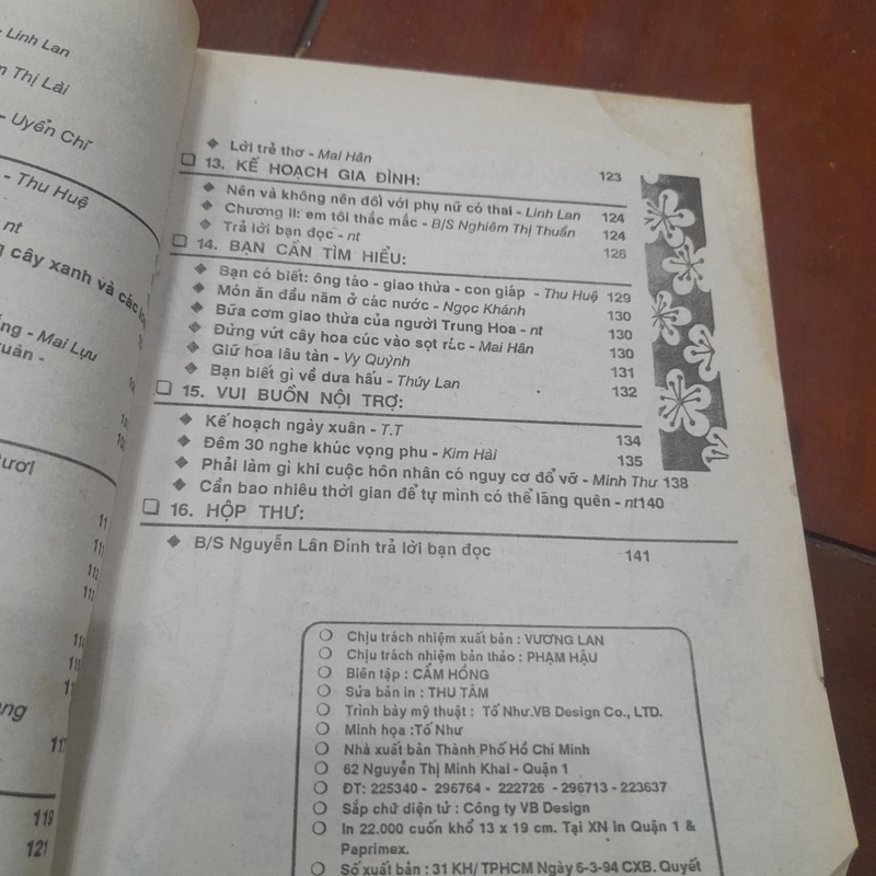 SỔ TAY NỘI TRỢ, tập 61, Số đặc biệt XUÂN ẤT HỢI 1995 474680
