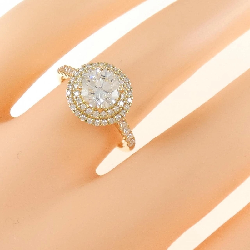 Nhẫn kim cương K18YG 1.047CT L VS1 Tốt - Hàng hiệu Chính hãng 879434