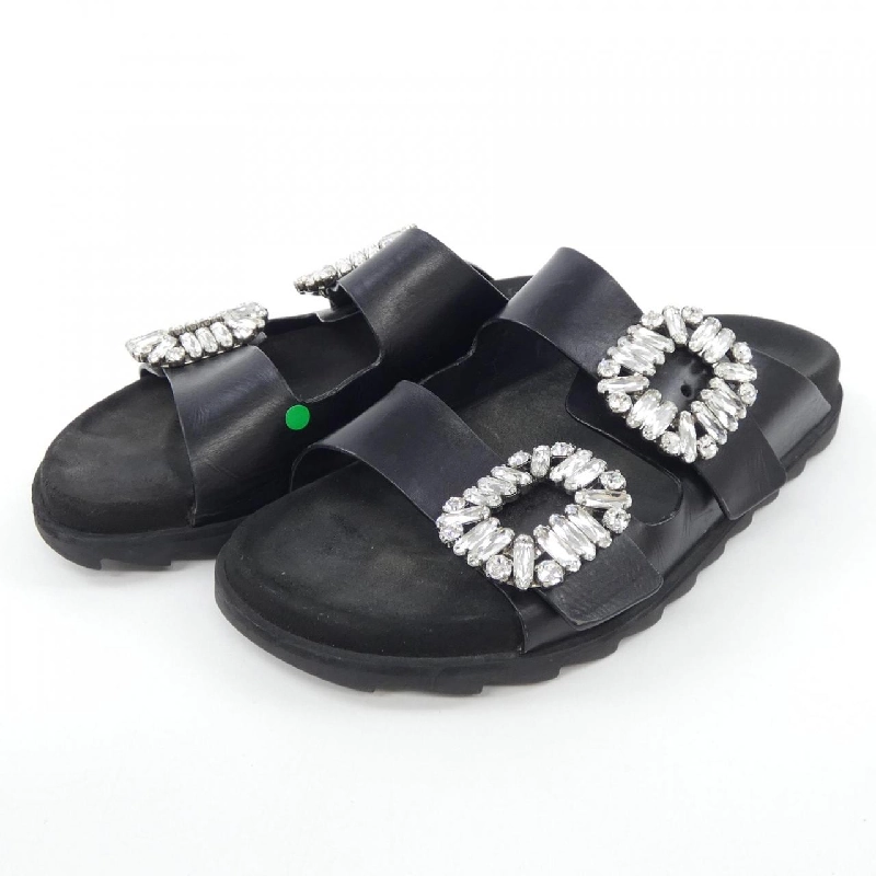Giày sandal ROGER VIVIER Strass Buckle - Hàng hiệu Chính hãng 830159