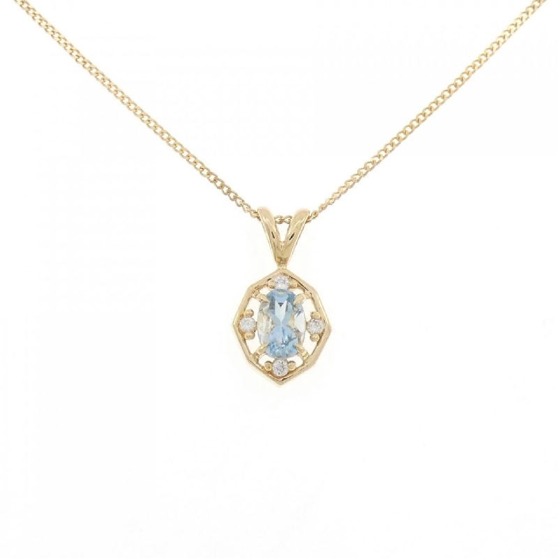 K18YG Aquamarine Necklace - Hàng hiệu Authentic 862098