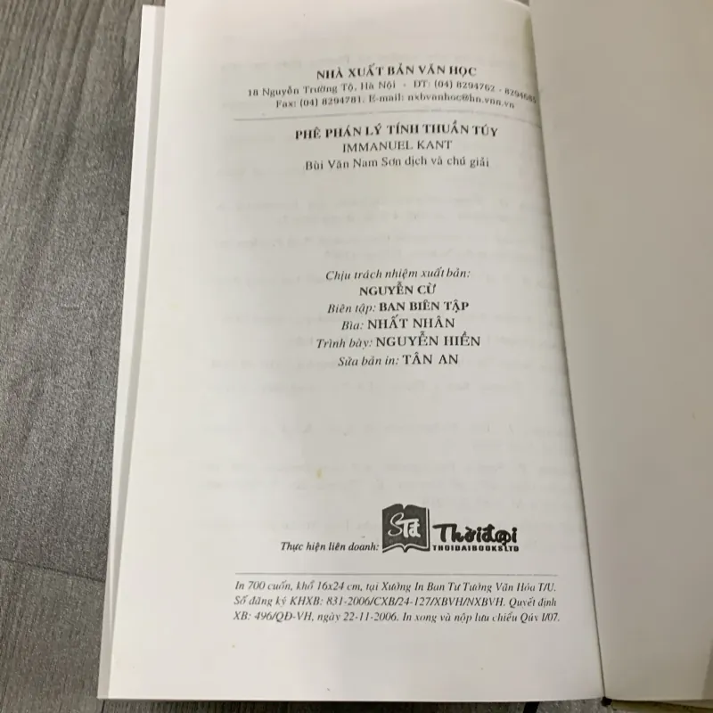 Phê phân lý tính thuần tuý - immanuel kant. 7a4 783446