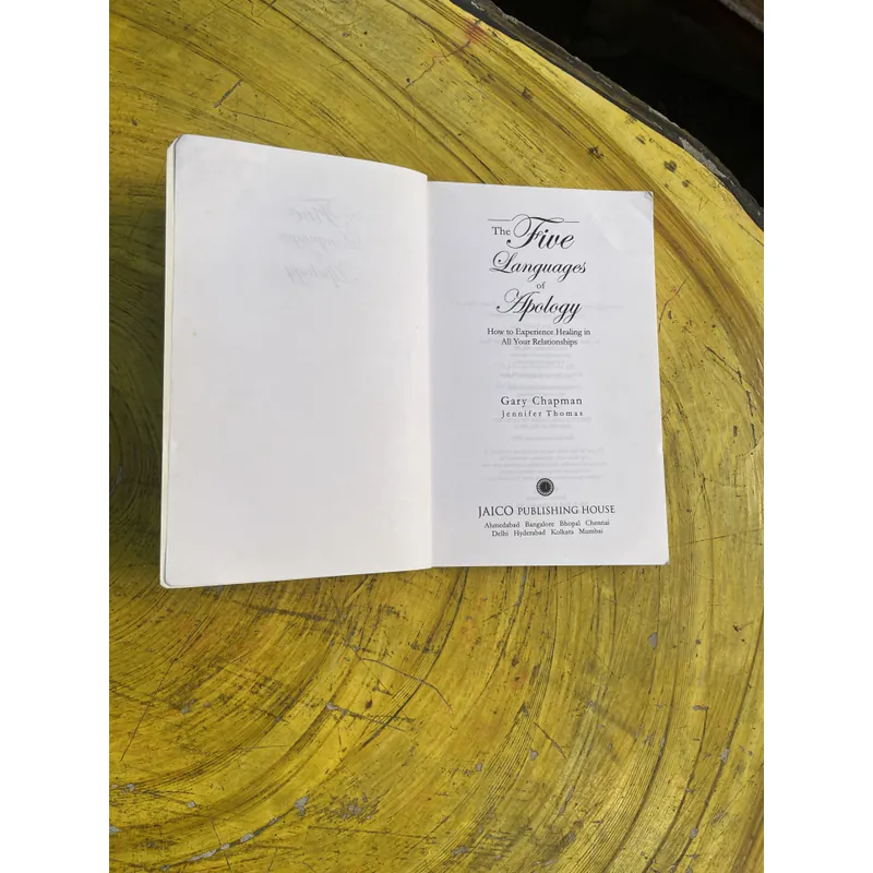 THE FIVE LANGUAGES OF APOLOGY- GARY CHAPMAN - JENNIFER THOMAS 735643