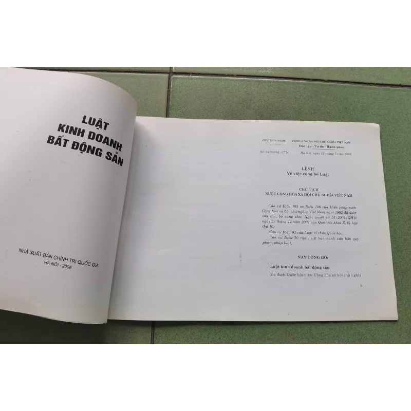[Sách luật bất động sản] Luật kính doanh bất động sản  1023169