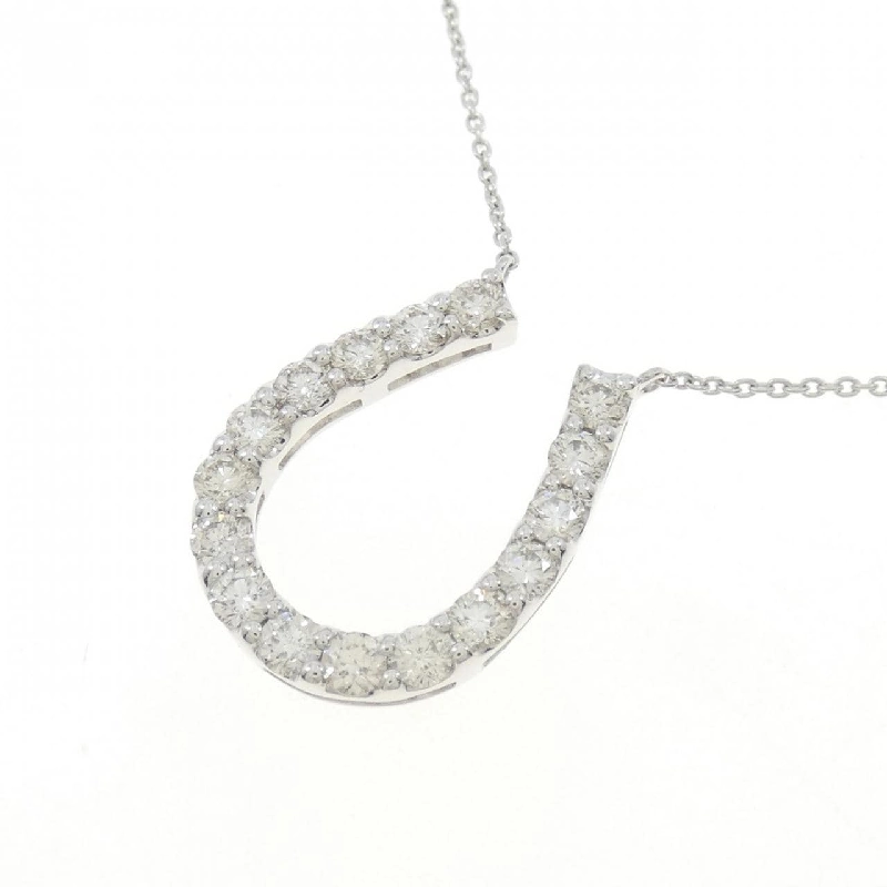 K18WG Dây chuyền kim cương hình móng ngựa 1.05CT - Hàng hiệu Chính hãng 868002