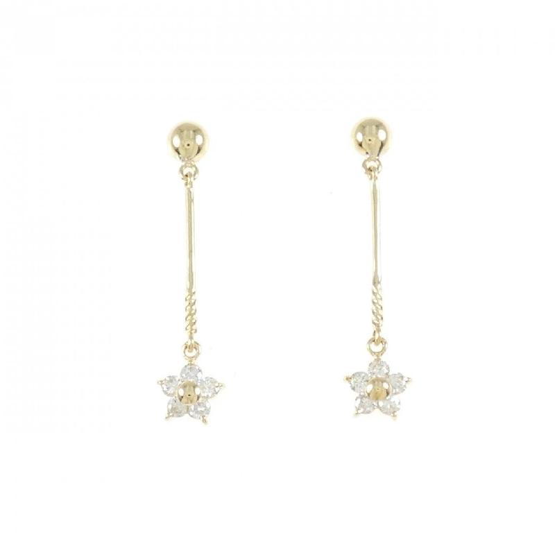 K18YG Bông tai hoa kim cương 0.20CT - Hàng hiệu Chính hãng 871111