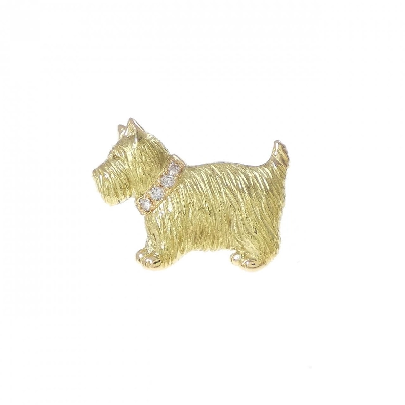K18YG Chó Kim Cương Brooch 0.03CT - Hàng hiệu Chính hãng 869324