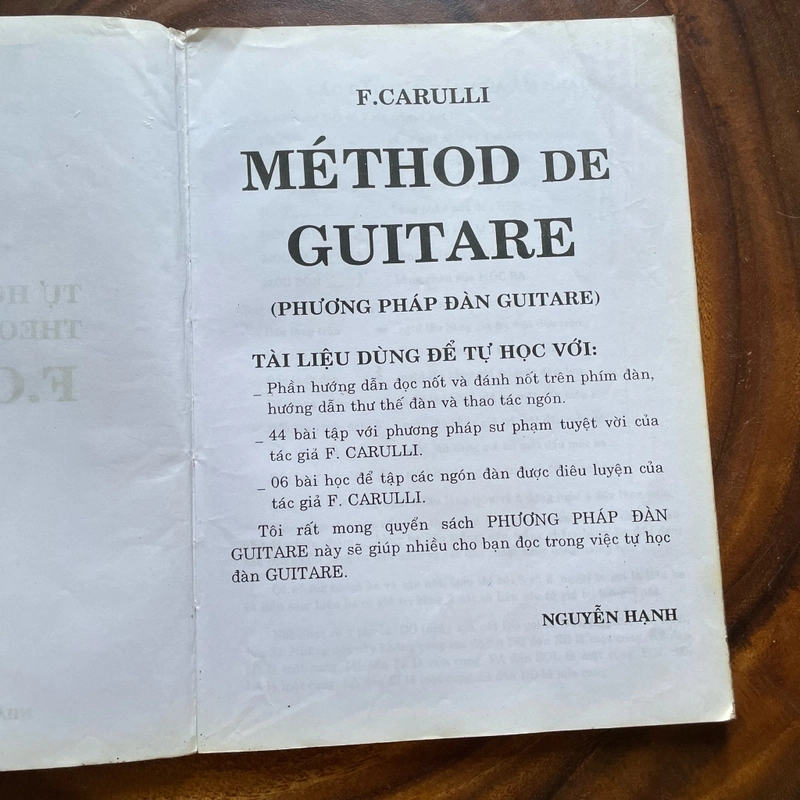II Tựa sách: Tự Học Đàn Guitar Theo Phương Pháp F. CARULLI - Nguyễn Hạnh - 2005 451484