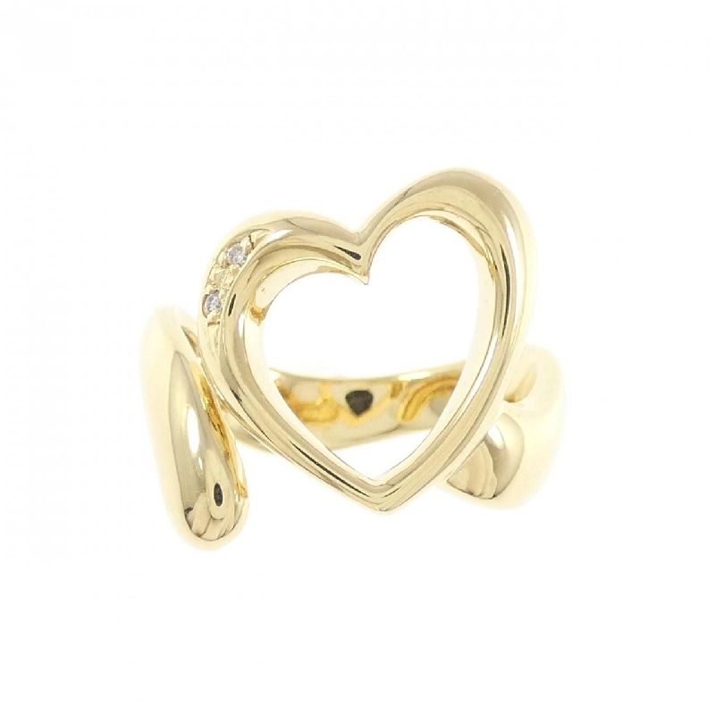 Nhẫn kim cương hình trái tim K18YG 0.01CT 670050