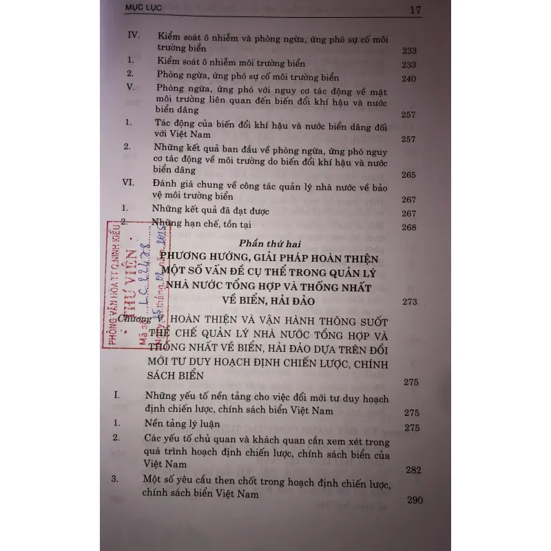 Quản lý nhà nước tổng hợp và thống nhất về Biển, Hải Đảo 744804