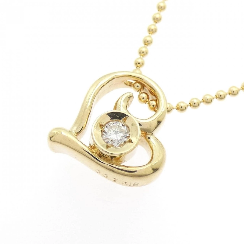 Dây chuyền kim cương hình trái tim K18YG 0.07CT - Hàng hiệu Chính hãng 858040
