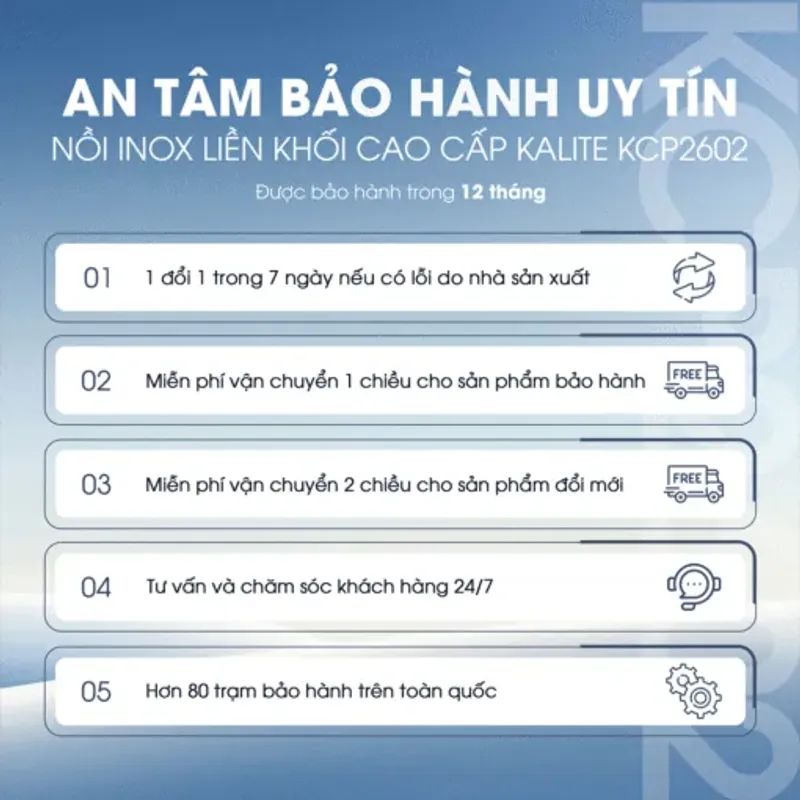 Nồi inox liền khối cao cấp đa năng KALITE KCP2602 – Size 26cm, hiệu suất bắt từ 98% 572311