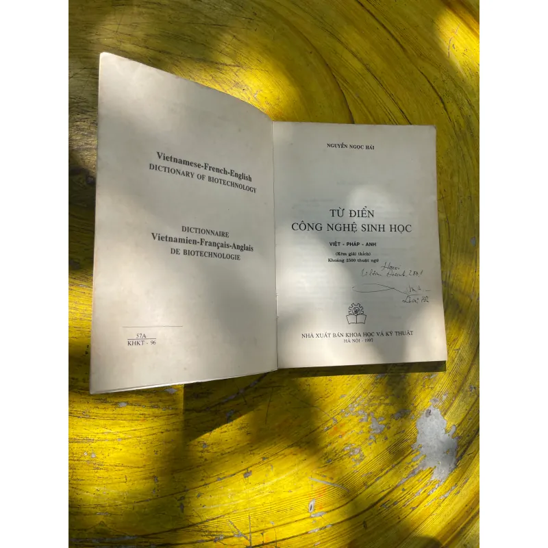 TỪ ĐIỂN CÔNG NGHỆ SINH HỌC VIỆT- PHÁP - ANH- NGUYỄN NGỌC HẢI 731556