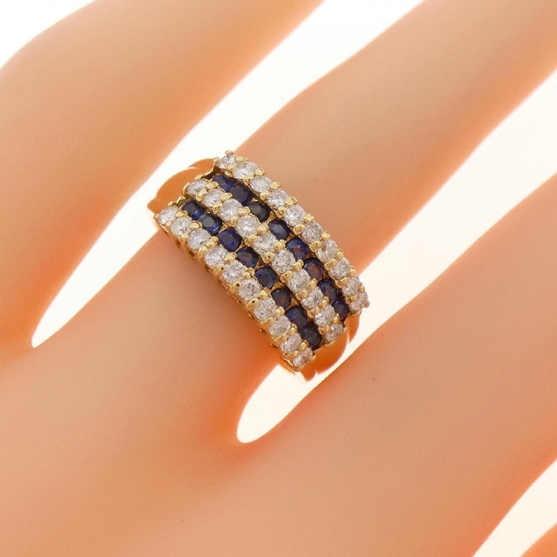 Nhẫn Sapphire K18YG 0.41CT - Hàng hiệu Chính hãng 850304