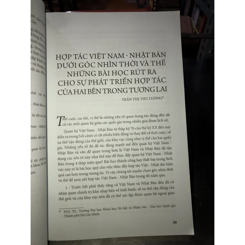Kỷ yếu hội thảo khoa học - 40 năm quan hệ Việt Nam - Nhật Bản - Thành quả và triển vọng 778446