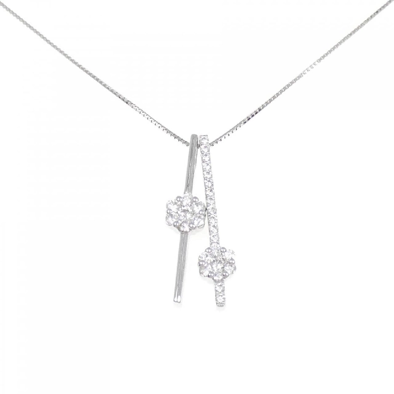 K18WG Hoa Hồng Kim Cương Dây Chuyền 0.70CT - Hàng hiệu Chính hãng 863207