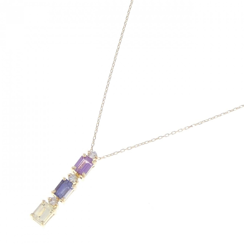 K18YG Sapphire Necklace 0.76CT - Hàng hiệu Authentic 865048