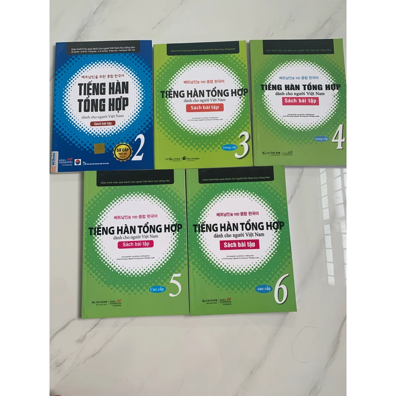 Bộ 5 quyển sách bài tập Tiếng Hàn từ cơ bản đến nâng cao 381340