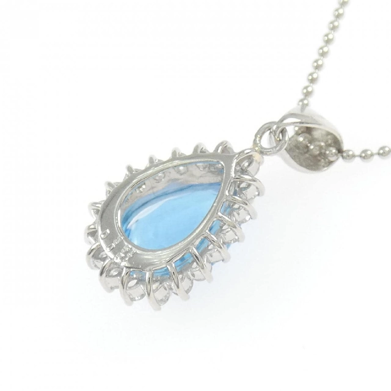 Dây chuyền Blue Topaz PT900/PT850 3.54CT - Hàng hiệu Chính hãng 857853