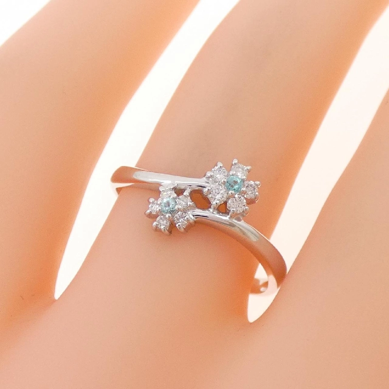 Nhẫn Tourmaline Hoa K18WG - Hàng hiệu Authentic 853378