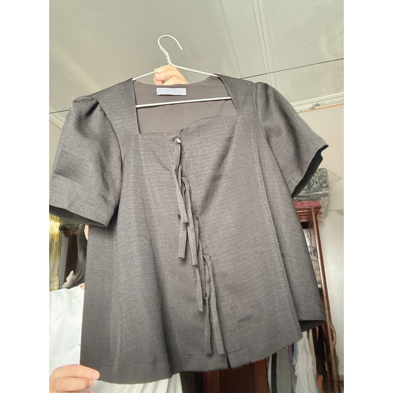 Áo babydoll màu đen 501757