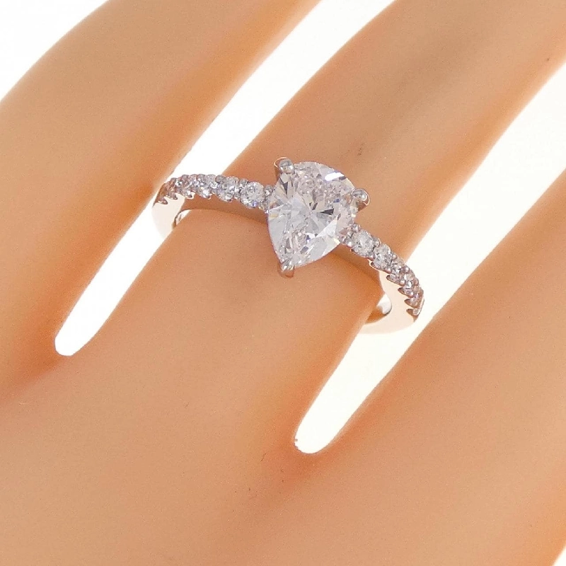 Nhẫn kim cương PT 1.010CT D VS1 hình giọt nước - Hàng hiệu Authentic 871476