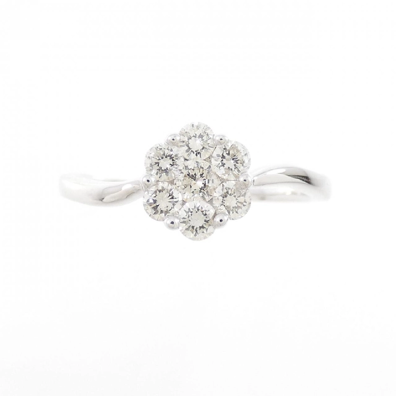 Nhẫn kim cương K18WG hoa 671106