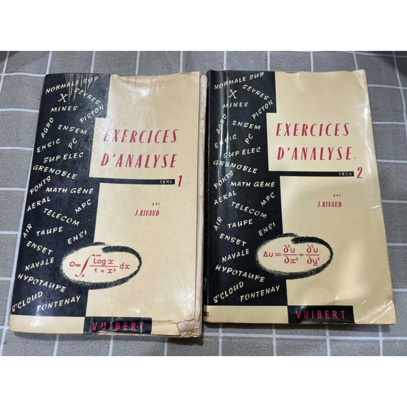 SÁCH TOÁN TIẾNG PHÁP EXERCICES D'ANALYSE 1-2, SÁCH KHỔ LỚN 556899