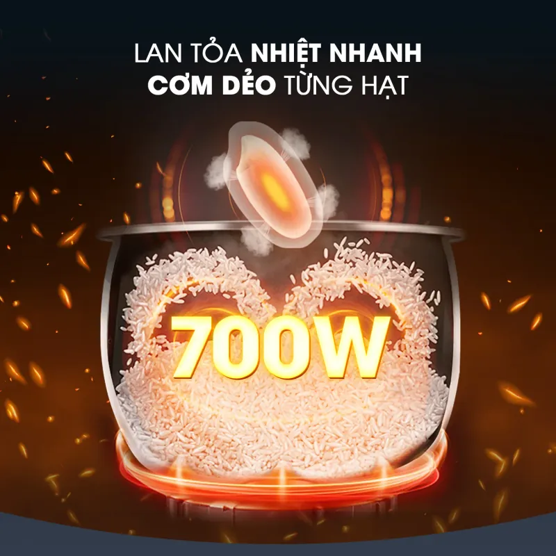 🍚 Nồi cơm điện KALITE KRC6018 700W – Dung tích 1,8L, cơm dẻo thơm mỗi ngày! 707688