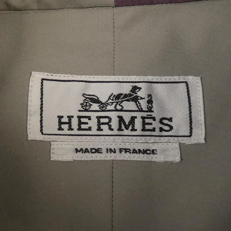 Áo sơ mi cao cổ đôi kiểu boxy HERMES 466400H2 - Hàng hiệu Authentic 896408