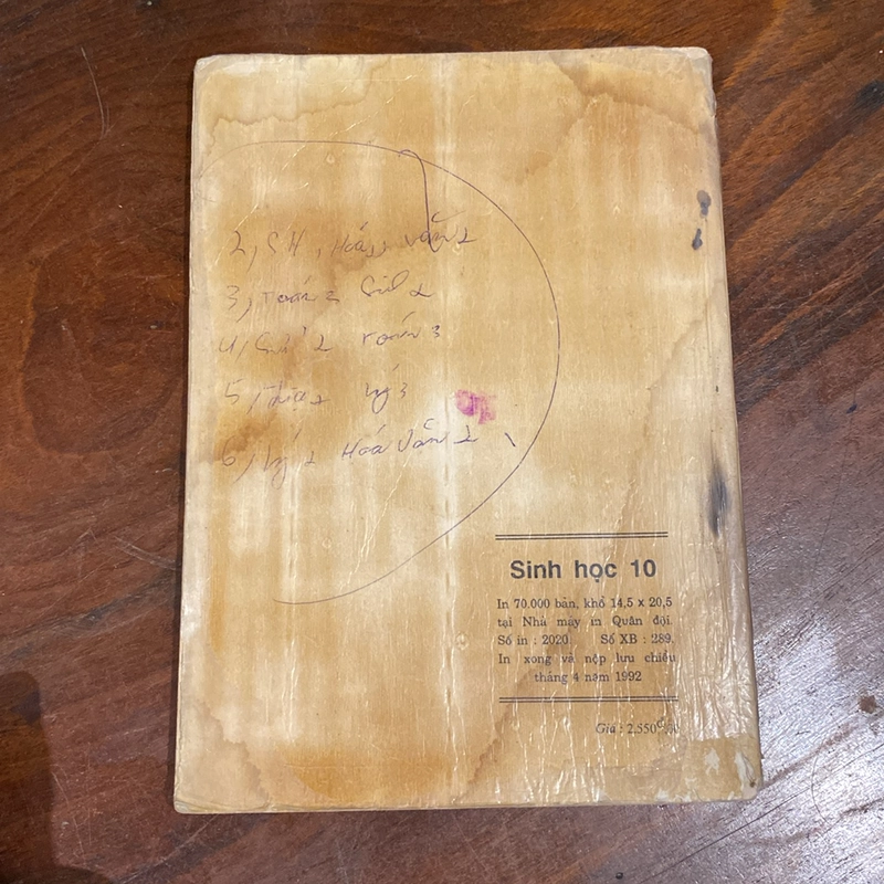 SINH HỌC 10 (XB 1992) 503072