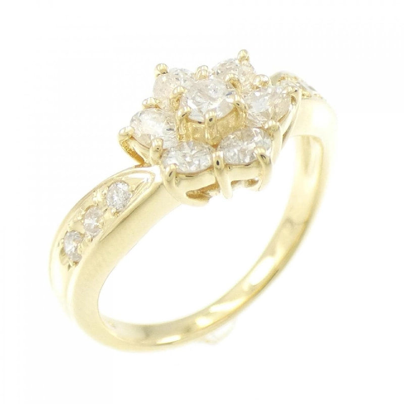 Nhẫn kim cương K18YG hoa 0.71CT 672763