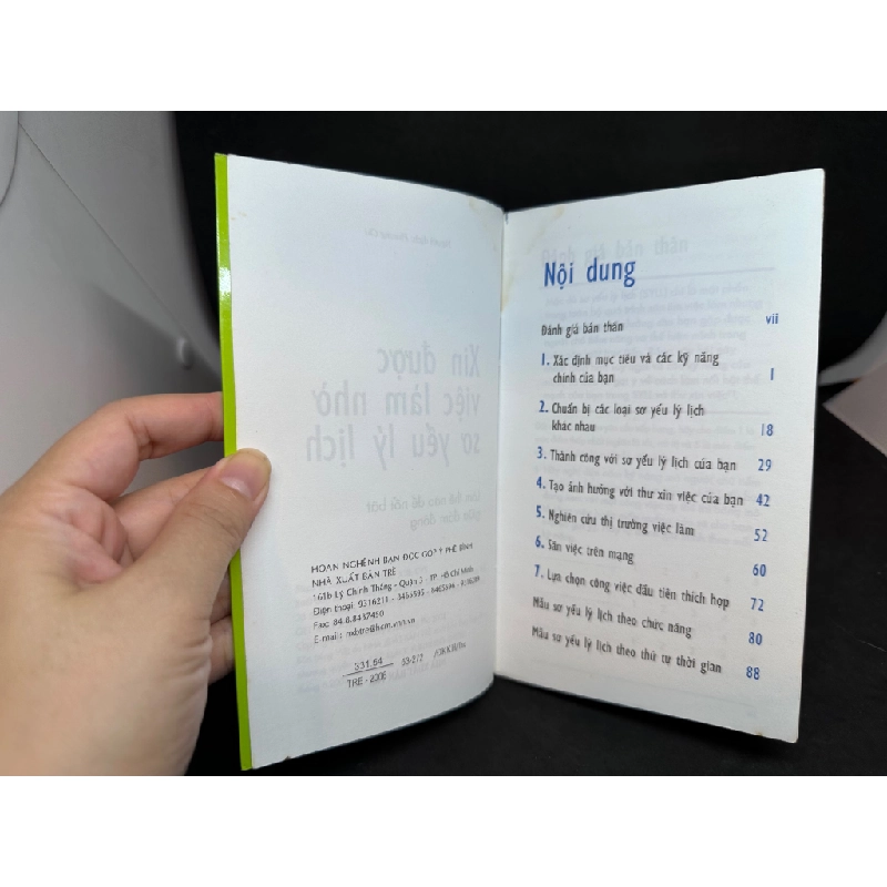 Xin Được Việc Làm Nhờ Sơ Yếu Lý Lịch, Bước Đến Thành Công, Mới 70% (Ố Vàng, Có vết nước), 2006 SBM0307 342346